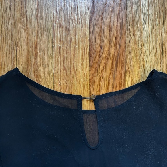 Black Ruffle Sleeve Top - Picture 5 of 5